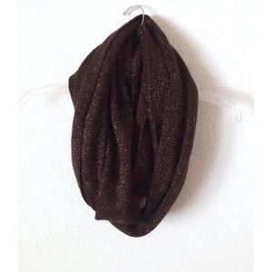 Brown Shimmery Infinity Scarf